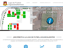 Tablet Screenshot of ligadefutbolaguascalientes.com
